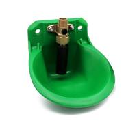 1 Pcs Thicken Sheep Waterer, Automatic Waterer Bowl with Copper Valve for Goats Sheep Bowls Chickens and Poultry (Green)