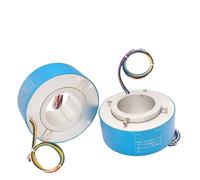 1 Pcs Through-hole 80mm conductive slip ring, all-aluminum alloy structure, inner hole 2-24 channels, 360-degree rotating conductive ring without winding(Inner hole 80mm -6 way)