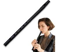 1 PCS Tin Whistle D Black, Tin Whistle for Beginners Six Hole D, Premium D Tins Whistles Perfect for Traditional Celtic Music Beginners and Expert Band Performances