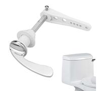 1 Pcs Toilet Flush Handle, Plastic and Zinc Alloy Toilet Handles Replacement, Toilet Cistern Flush Parts, Solid Lever, Toilets Flush Handle Replacement for Bathroom Tanks