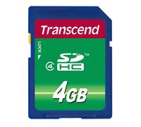 1 pcs - Transcend 4 GB SDHC SD Card, Class 4