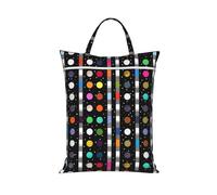 1 PCS Travel Laundry Bags, Glitter Rainbow Polka Dot Stripe Black White Prints Washable Dirty Clothes Bags for Dirty Clothes & Travel Needs