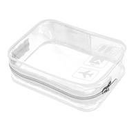 1 Pcs TSA-Approved Transparent Toiletry Bag, Waterproof PVC Travel Cosmetic Pouch with Leak-Proof Lock for Airport Security