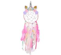 1 Pcs Unicorn Dream Catcher, Large Dreamcatcher, Handmade Wall Hanging Dreamcatcher, Colorful Dream Catcher, Unicorn Dream Catcher Wall Decoration, for Girls Kids Nursery Bedroom Wall Decor Blessing