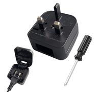 1 PCS US to UK Plug Adapter,UK Plug Convertor Adaptor,American to UK Plug Adapter,2 Pin to Uk Adaptor with Screwdriver Convert from USA,China,Japan,Type a Plugs to Uk with Safety Fuse,ABS(Black)