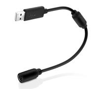1 Pcs USB Breakaway Cable Compatible with Xbox 360, Breakaway Cable Adapter Cord Compatible with Microsoft Xbox Consoles,Replacement Accessory for Game Controller(Black, 25 cm)