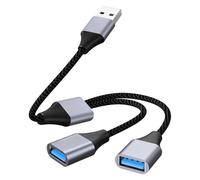 1 Pcs USB C Male to Dual USB Female Adapter, USB Double Adapter, USB C Male to Dual FemaleAdapter Data Transfer Power Charging Extension Cable Compatible with Laptop for Laptop/External Hard Drive