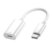1 PCS USB C To Light-ning Cable Adapter, Male Type-C To Female Lightn-ing Headphone Adapter for Earbuds Charging Data Transfer, Converter for Phone 16/15 i.Pad Type-C Port A.ndroid Phone(White)