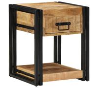 (1 pcs) vidaXL Bedside Cabinet 40x40x50 cm Solid Rough Wood Mango bedside table
