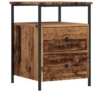 (1 pcs) vidaXL Bedside Cabinet Nightstand Bed Side Table Old Wood Engineered Wood