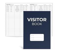 1 Pcs Visitor Log Book A4 Visitors Book Sign in and Out 64 Pages Address Book Hardback Guest BookFor Business Offices School Tracking 2112 Entries Blue