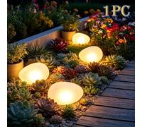 1 Pcs Warm Light Solar Pebble Lights Outdoor Led Stone Garden Path Patio Lawn Decor Ip65
