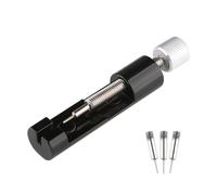 1 PCS Watch Link Removal Adjustment Tool, Watch Band Repair Tool with 3 Extra Pins for Strap Adjustment, Portable Watch Strap Adjustment Kit for Watch Band Link Pin - Black