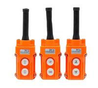 1 pcs Waterproof COB-61 Crane Pendant Control Switch Self-Resetting Lift Button with Emergency Stop for Electric Hoist Winch Crane(Arrow)
