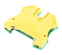 1 pcs - Weidmuller WPE Series Green/Yellow DIN Rail Terminal Block, 0.5 - 10mm²,