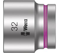 1 pcs - Wera 1/2 in Drive 32mm Standard Socket, 6 point, 42 mm Overall Length