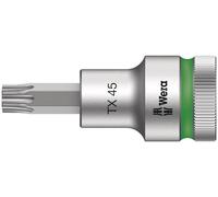 1 pcs - Wera 1/2 in Drive Bit Socket, Torx Bit, T25, 128 mm Overall Length