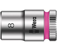 1 pcs - Wera 1/4 in Drive 8mm Standard Socket, 6 point, 23 mm Overall Length