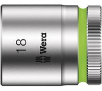 1 pcs - Wera 3/8 in Drive 18mm Standard Socket, 6 point, 30 mm Overall Length