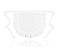 1 Pcs White Apron White Waitress Apron French Maid Half Cosplay Waist Aprons Kitchen Cooking Waitress Aprons Retro Kitchen Cleaning Ruffles for Home Party Costume Accessories (14.96"× 11.81")