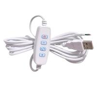 1 Pcs White DC5V USB LED Dimmer Extension Cable with On/Off Switch Adapter LED Dimming Controller for LED Light Bulb Lamps USB-Port Power Cable for Led Light Bulb Lamps