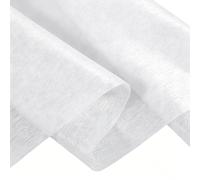1 PCS White Fusible Interfacing Fabric, Iron On Interfacing Fabric for Sewing Single, Iron On Medium Weight Non-Woven Single Sided for Sewing, Quilting, Topstitching, Crafting, Easy to Cut and Use