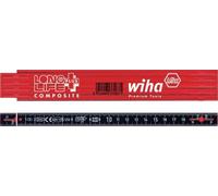 1 pcs - Wiha 2m Glass Fiber Reinforced Polyamide Imperial Folding Ruler
