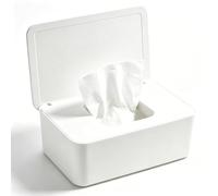 1 Pcs Wipes Dispenser Box, Baby Wet Dry Tissue Paper Holder（White）