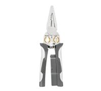 1 Pcs Wire Stripper Twister with Electricity Measurement Function 8in1 Wire Stripping Pliers for Cutting and Pulling Wires Cable Scissors for Scraping and Pressing Wires with Voltage Test (Gray)