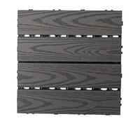 1 Pcs Wood plastic waterproof interlocking floor tiles patio flooring garden poolside indoor outdoor entrance door(Grey)