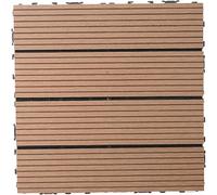 1 Pcs Wood plastic waterproof interlocking floor tiles patio flooring garden poolside indoor outdoor entrance door(Log)
