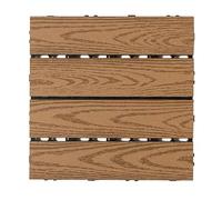 1 Pcs Wood plastic waterproof interlocking floor tiles patio flooring garden poolside indoor outdoor entrance door(Log)