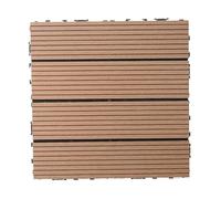 1 Pcs Wood plastic waterproof interlocking floor tiles patio flooring garden poolside indoor outdoor entrance door(Log)