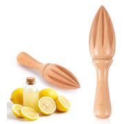 1 PCS Wooden Citrus Reamer Hand Held Lemon Juicer Beech Wood Citrus Squeezer Kitchen Juicing Tool, Manual Orange Lime Lemon Juice Fruit Reamer Extractor for Daily Home Bar Cafe Restaurant Use