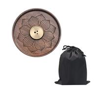 1 Pcs Wooden Incense Holder, Lotus Incense Holder, Incense Burner with Removable Ash Container, for Meditation, Yoga, for Home Decoration