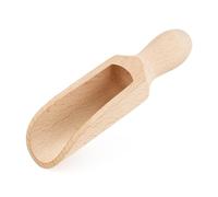 1 Pcs Wooden Spoons, 5.5 In Natural Beech Wood Bath Salt Scoop for Flour, Bath Salt, Sugar, Cereal, Coffee and More