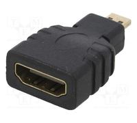 1 pcs x AKYGA - AK-AD-10 - Adapter, HDMI 1.4, HDMI socket,micro HDMI plug, black