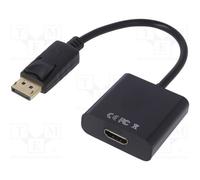 1 pcs x AKYGA - AK-AD-11 - Adapter, DisplayPort plug,HDMI socket, 0.15m, black