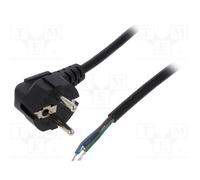 1 pcs x AKYGA - AK-OT-01A - Cable, 3G0.5mm2, CEE 7/7 (E/F) plug angled,wires, PV