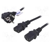 1 pcs x AKYGA - AK-PC-04A - Cable, 3G0.5mm2, CEE 7/7 (E/F) plug angled,IEC C13 f
