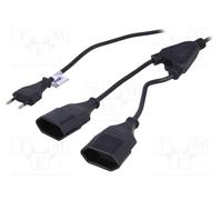 1 pcs x AKYGA - AK-RD-05A - Cable, 2x0.75mm2, CEE 7/16 (C) socket x2,CEE 7/16 (C