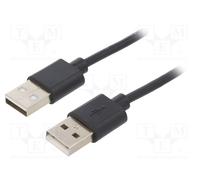 1 pcs x DIGITUS - AK-300100-018-S - Cable, USB 2.0, USB A plug,both sides, nicke