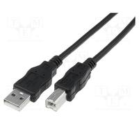 1 pcs x DIGITUS - AK-300105-005-S - Cable, USB 2.0, USB A plug,USB B plug, nicke