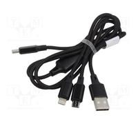 1 pcs x DIGITUS - AK-300160-010-S - Cable, nickel plated, 1m, black, Core: Cu, 3