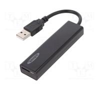 1 pcs x EDNET - 85241 - Card reader: memory, USB 2.0, black, 480Mbps, Communicat