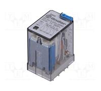 4P 7A 24V DC miniature relay, test button, LED + diode 55.34.9.024.0090 /T2UK