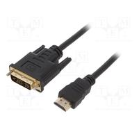 1 pcs x GEMBIRD - CC-HDMI-DVI-10 - Cable, DVI-D (18+1) plug,HDMI plug, PVC, 3m,