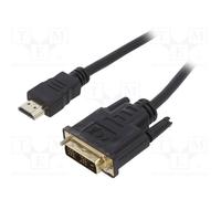 1 pcs x GEMBIRD - CC-HDMI-DVI-7.5MC - Cable, DVI-D (18+1) plug,HDMI plug, PVC, 7