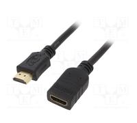 1 pcs x GEMBIRD - CC-HDMI4X-0.5M - Cable, HDMI 2.0, HDMI socket,HDMI plug, PVC,