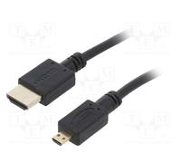 1 pcs x GEMBIRD - CC-HDMID-15 - Cable, HDMI 2.0, HDMI plug,micro HDMI plug, PVC,